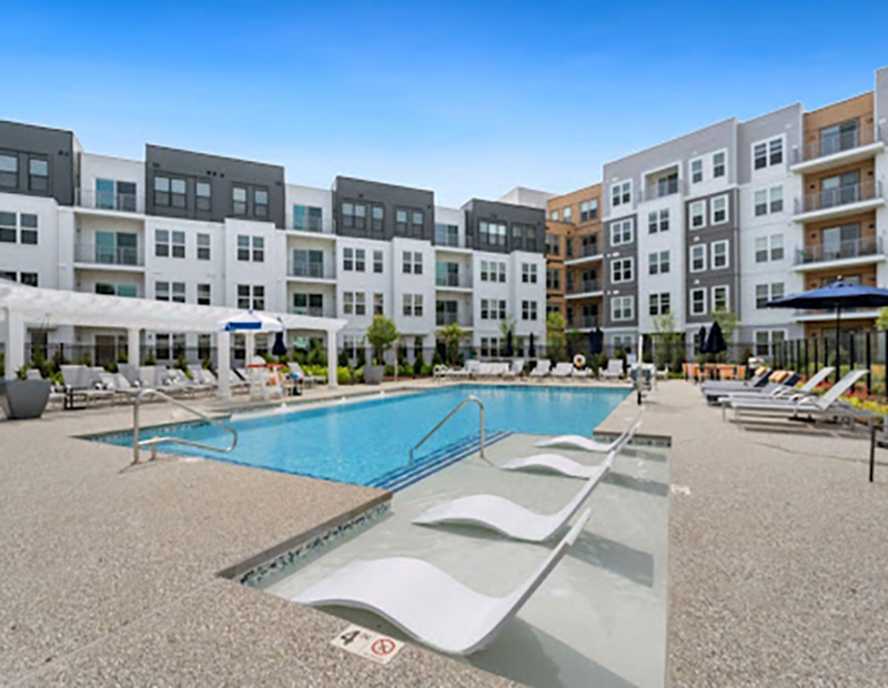 The Hathon pool outside of downtown Boston.