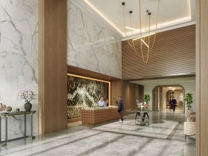 The reimagined tower will deliver living spaces that capitalize on the building's original structural design while introducing a new aesthetic and finishes. Image courtesy of Hickok Cole