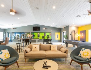 The interior clubhouse at Stone Ridge in Antioch, Tenn.