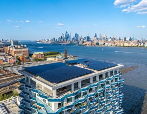 The new rooftop solar project at The Beach multifamily property in Jersey City, N.J.