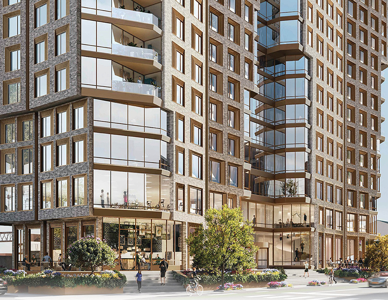 A rendering of 201 Observer Highway in Hoboken, Conn.