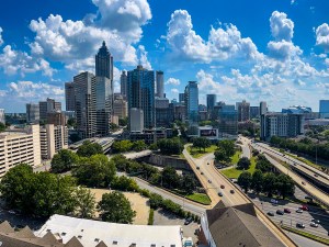 Downtown Atlanta skyline and landscape