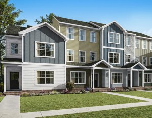 A rendering of Mailman Post, a single-family build-to-rent community in Knightdale, N.C.