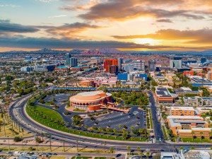 Tempe, Arizona, USA Drone Skyline Aerial Panorama