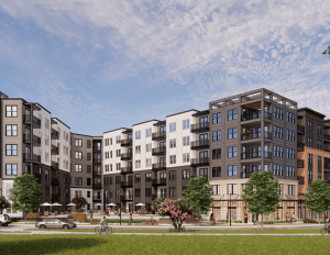 A rendering of RangeWater Real Estate’s planned community in Lilburn, Ga.