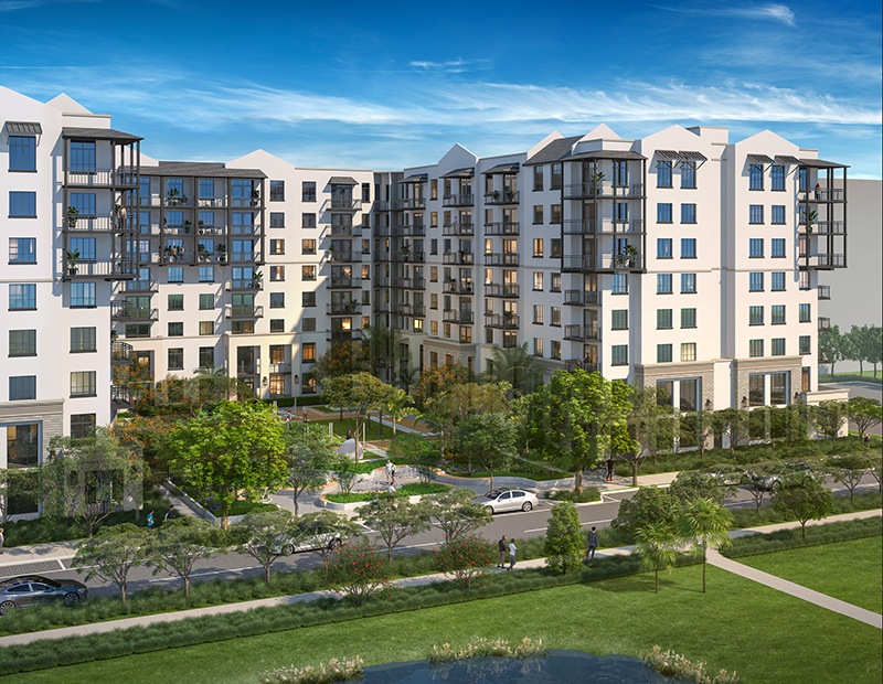 A rendering of The Current at City Center project in Miami