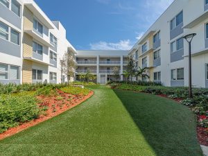 Exterior shot of Southwest Hammocks, a 100-unit supportive housing in Miami's Pembroke Pines.