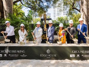 Groundbreaking ceremony for Edge House Miami, a condominium tower in Miami, Fla.