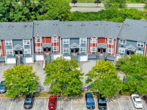 Aerial shot of Halstead Tarrytown, a 300-unit multifamily community in Tarrytown, N.Y.