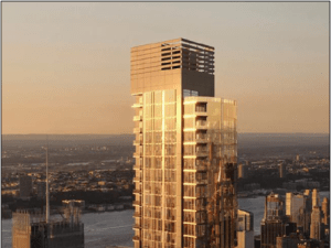 Rendering of Milano Residences, a 75-story luxury development in Midtown Manhattan.