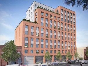 Rendering of the affordable housing development at 516 Bergen St., to be built through the Atlantic Avenue Mixed Use plan.