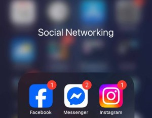 A smartphone screen displaying various social media apps.