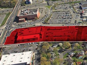 A photo of the current Bergen Town Center Land Site.
