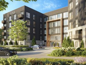 A rendering of Vista at Councill Square, which occupies half of a contiguous parcel in downtown Huntsville.