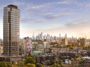 Aerial rendering of the property at 499 Summit Ave. in Jersey City, N.J.