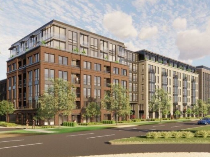 Exterior rendering of Block 4, a community in Alexandria, Va.
