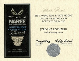 NAREE Podcast Award-Silver to Jordana Rothberg