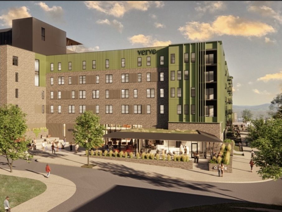 A rendering of VERVE Fayetville, Subtext's first project in Arkansas.