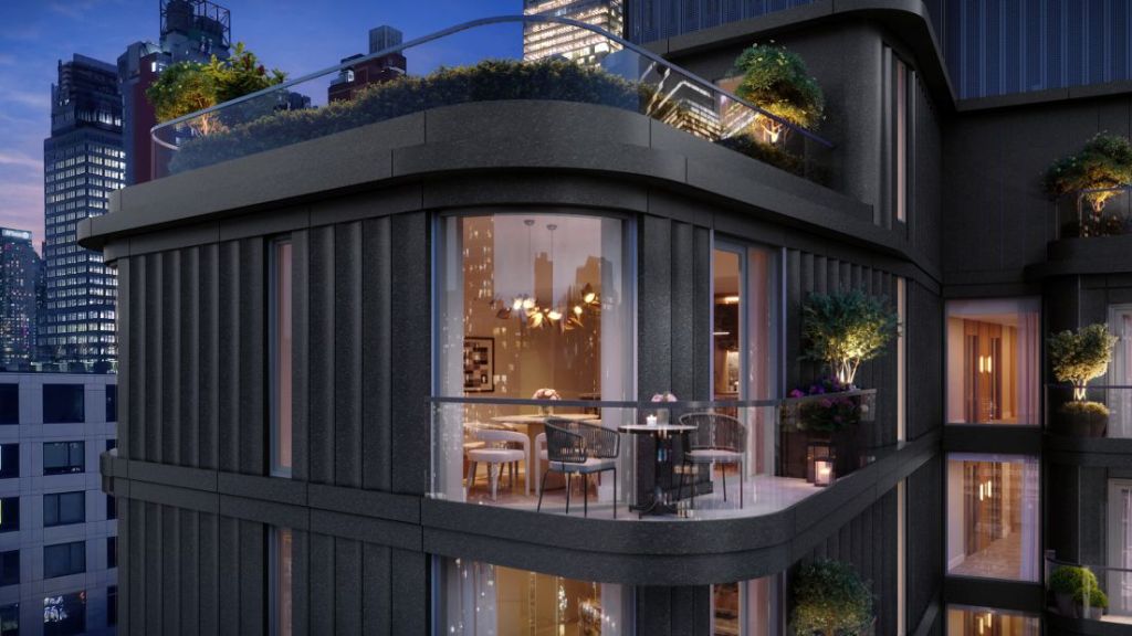 Residential terrace at VITA Passive House Condominium