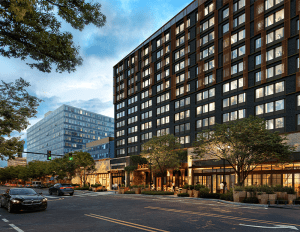 A rendering of the future multifamily property at 2200 Crystal Drive in Arlington, Va.