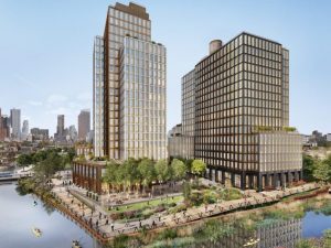 Rendering of 420 Carroll St., a two-bulding residential property in Brooklyn, N.Y.