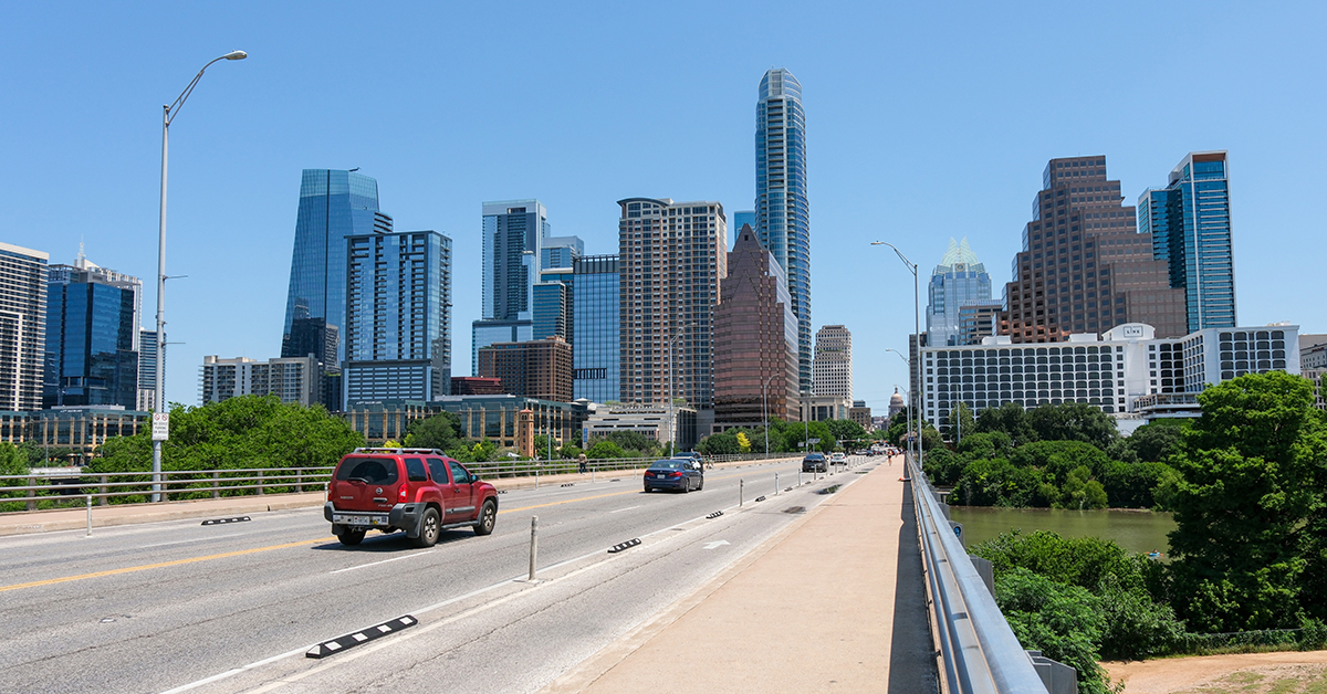28 MAY 2025 - Austin, TX, USA - The modern Austin skyline under development with the building of many new appartment and office blocks
