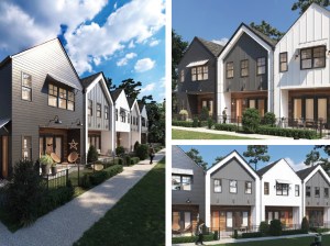 Renderings depicting Long Farm, a BTR community in Charlotte, N.C., developed by NEWSTAR.