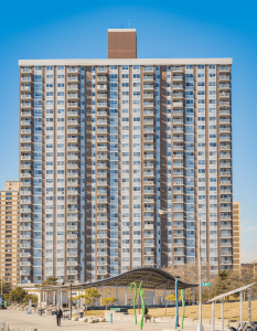 Rendering of Ocean Park Apartments, an affordable housing community in Queens.