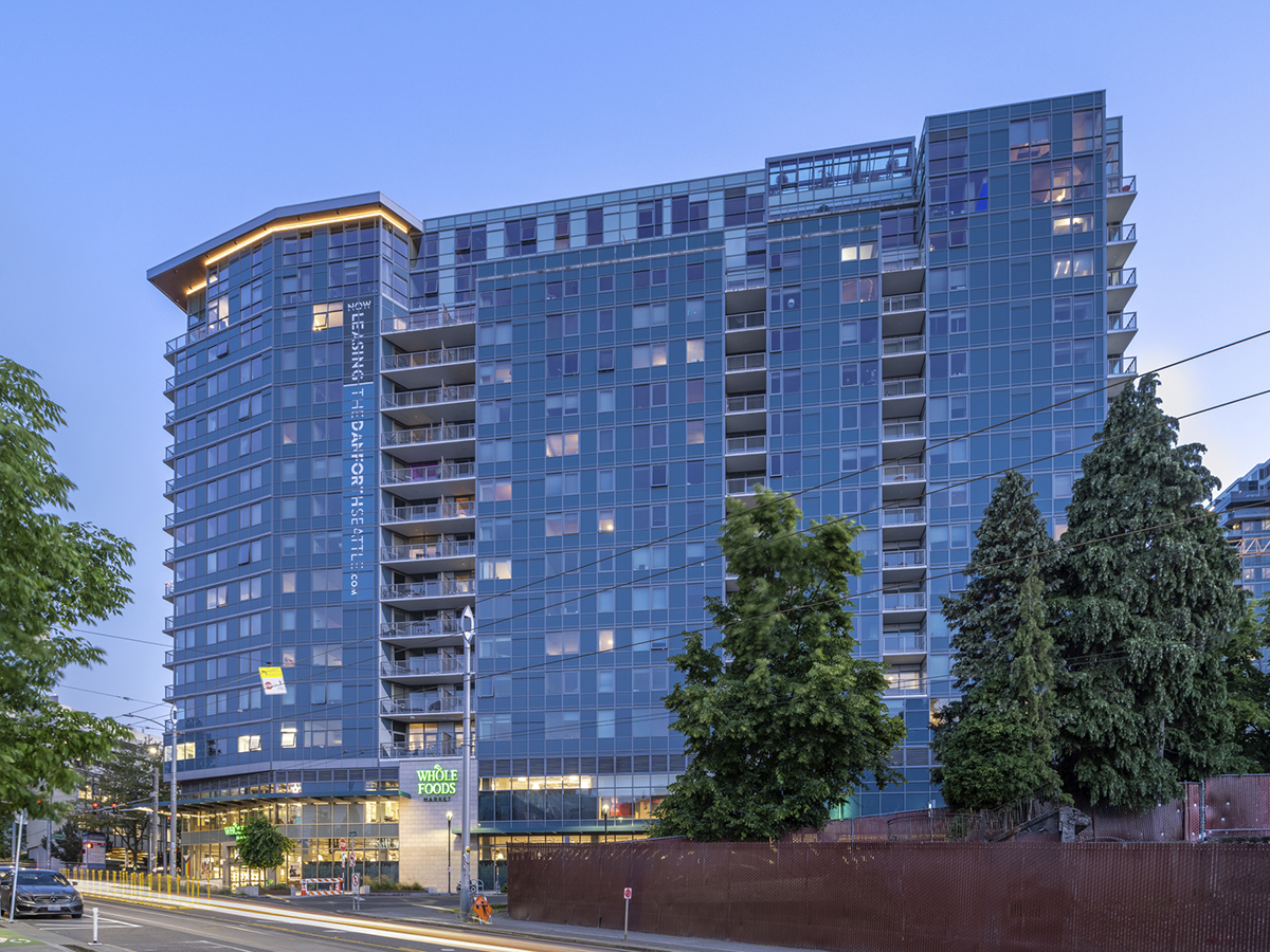 Exterior shot of The Danforth, a community in Seattle.
