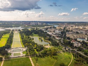Views of Washington D.C. from the top of the George Washington Monument