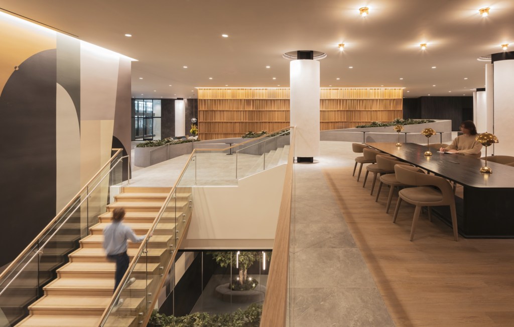 A picture of one of the amenity spaces at SoMA