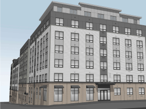 A rendering of Elm Apartments in Portland, Maine
