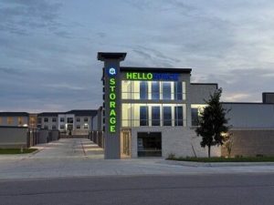Rendering of HelloSapce+ at Lonesome Quail, a 60,423-square-foot self storage facility in New Braunfels, Texas.