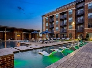 Exterior shot of Mason + Mill, a Mansfield, Texas, community.