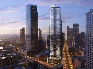 Rendering of a 55-story, 636-unit condo tower in Long Island City, N.Y.