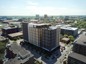 Exterior shot of The Standard at Dinkytown, a student community in Minneapolis.