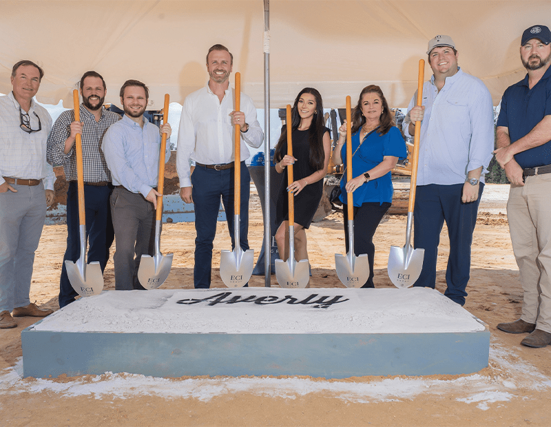 ECI Group and Colliers team at the groundbreaking ceremony of The Averly Richmond Hills.