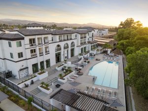 Aerial shot of The Venue at Orange, a 328-unit community in Redlands, Calif.
