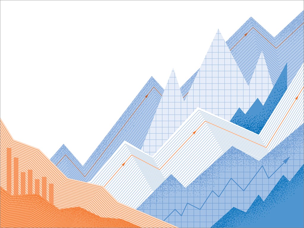 Abstract financial chart