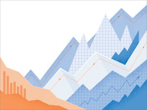 Abstract financial chart