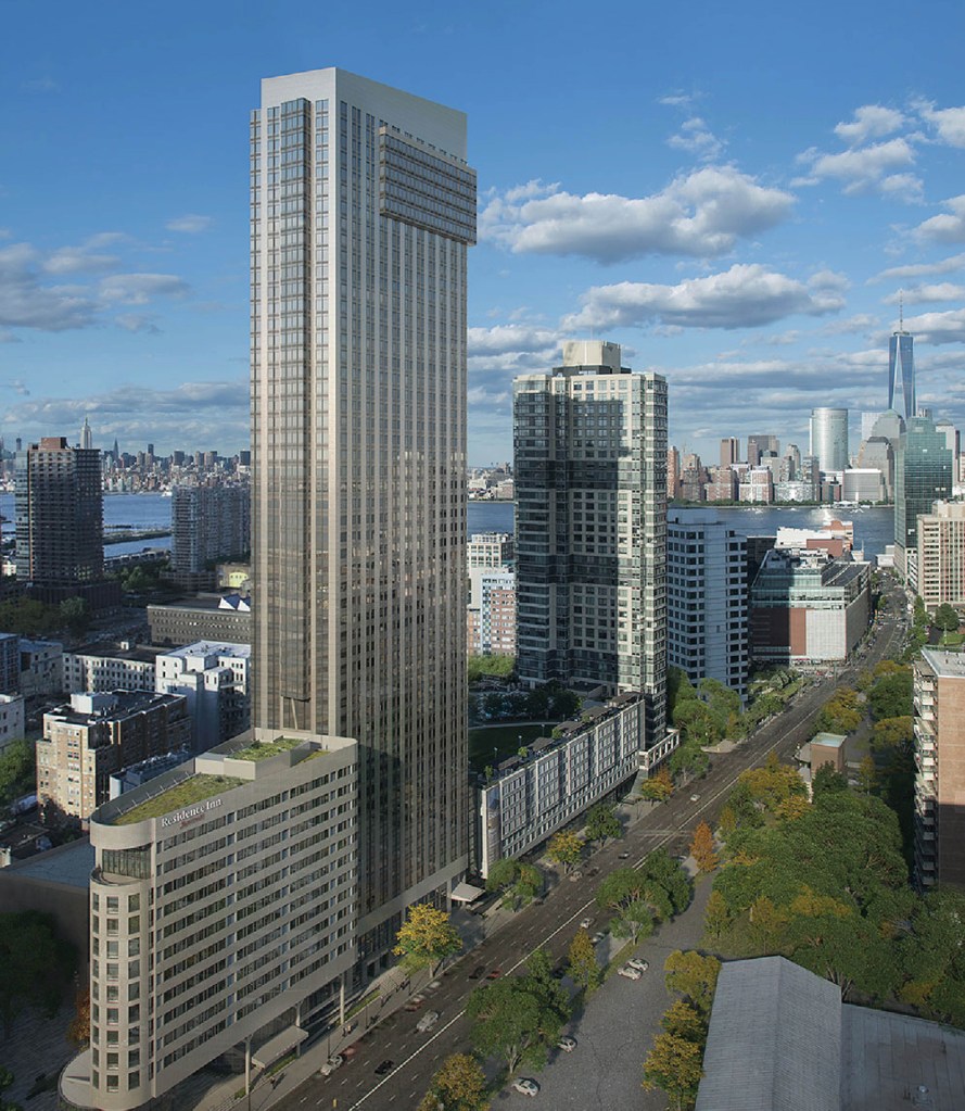 50 and 70 Columbus, two luxury apartment high-rises located in Jersey City. 