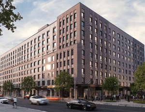 A rendering of a future 283-unit development.