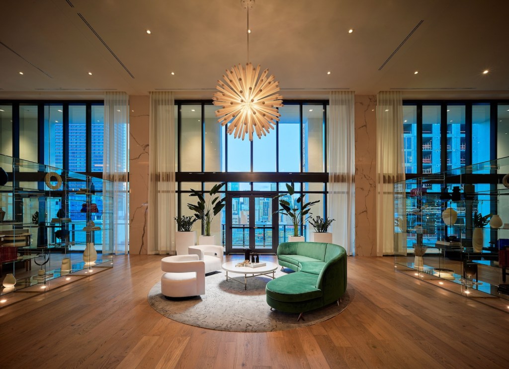 lobby of Bezel at MiamiWorld Center