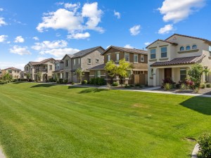 Exterior shot depicting the single-family build-to-rent homes of The Bower Gateway in Mesa, Ariz. Blackstone's Tricon Residential purchased the asset from Arcadia Capital Group and Platform Ventures.