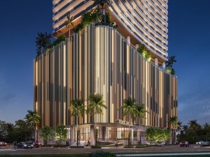 Rendering of Edge House Miami, a 56-story luxury condominium tower in Miami.