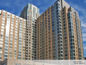 Exterior shot of Elevate, a multifamily property in Cambridge, Mass. It received more than half of the funds Blackstone secured in its latest $465 million debt package.