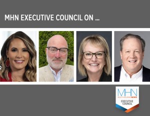 MHN Executive Council with headshots of Anderson, Meit, Gustafson and Fod
