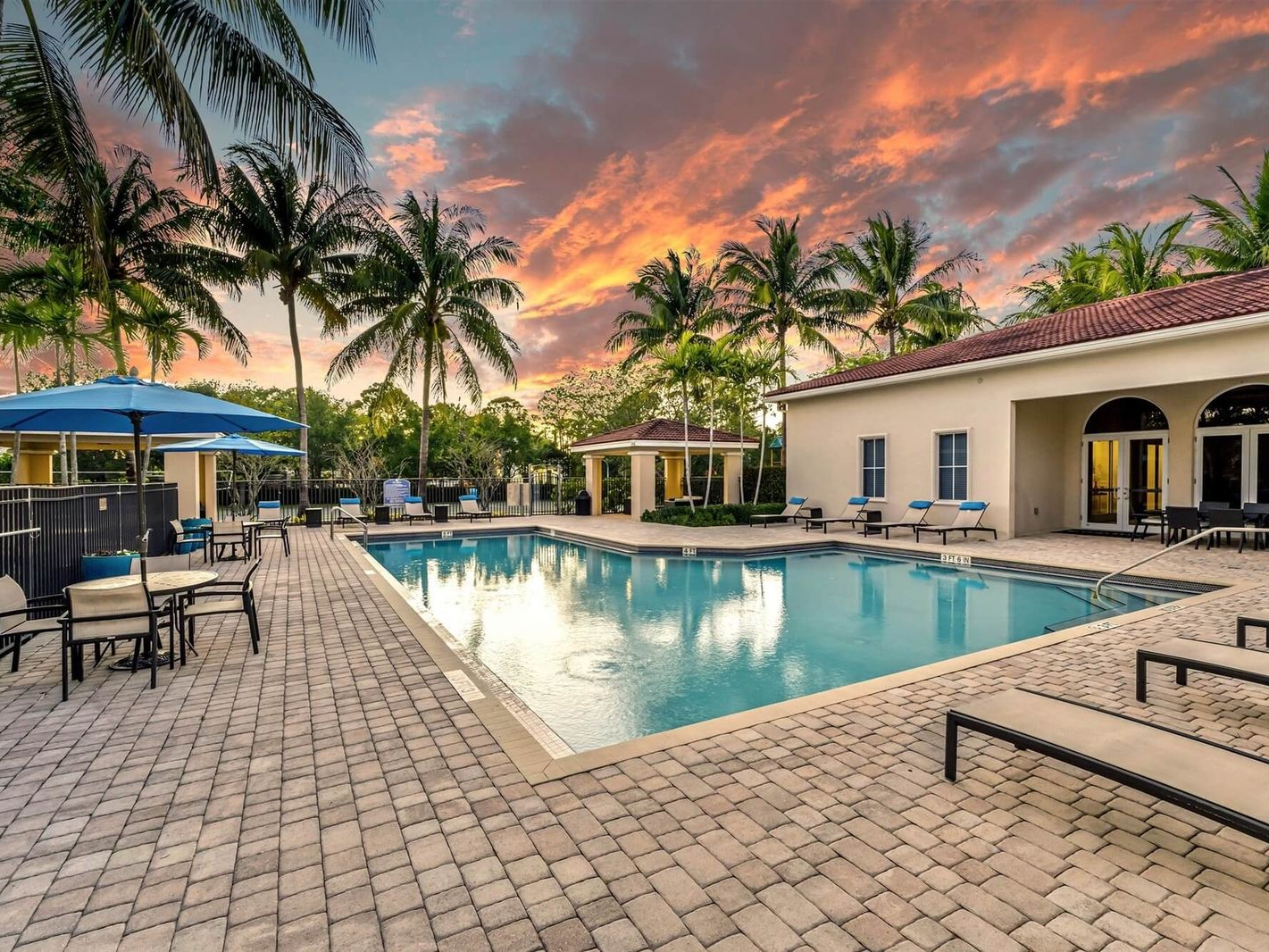 Exterior shot depicting the amenity package of Casa Brera at Toscana Isles in Lake Worth, Fla. Milestone acquired this multifamily asset last month.