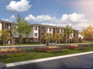 A rendering of Eastfield Village, a 348-unit development located in Selma, North Carolina