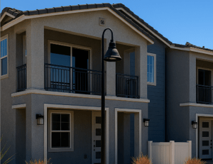 An exterior shot of Rēv3 at Encanto West, a single-family rental development located in Avondale, Arizona